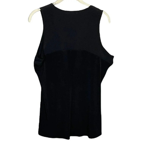 Calvin Klein Black Hi Lo Polyester Sleeveless Blouse Women’s Size Large - Picture 7 of 7